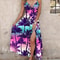 Elegant Womens Ombre Leaf Eyelet Strap Maxi Dress Sleeveless Summer Hawaiian Vacation Outfit 3
