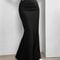 Sexy Solid Bodycon Ruched Long Skirt Women Black Elastic Elegant High Waist Mermaid Maxi Skirt Summ 1