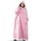 Oversized Super Long Flannel Blanket With Sleeves Winter Hoodie Sweatshirt Pullover For Women Men G 4