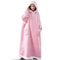 Oversized Super Long Flannel Blanket With Sleeves Winter Hoodie Sweatshirt Pullover For Women Men G 4