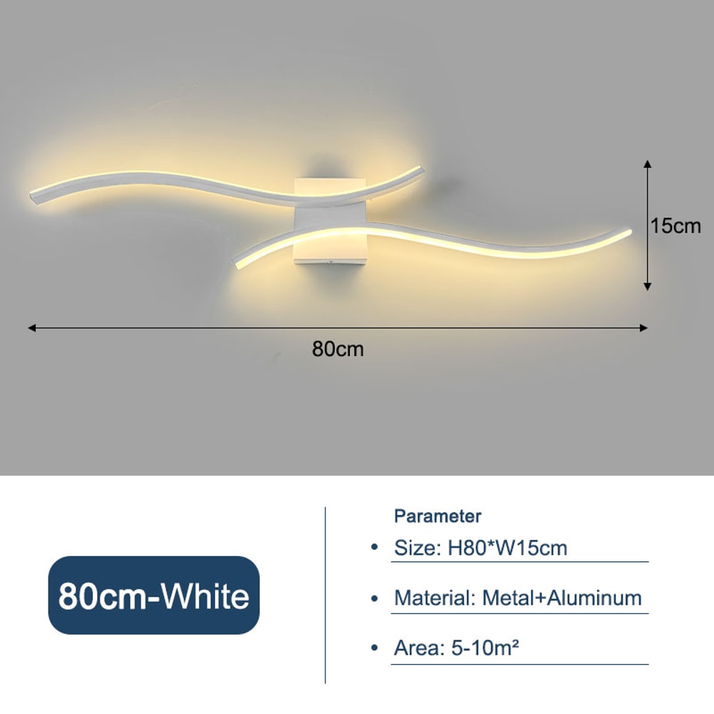 Aluminum Indoor LED Wall Lamps For Bedroom Corridor LED Wall Sconce Wall Lighting Fixtures For TV B 8