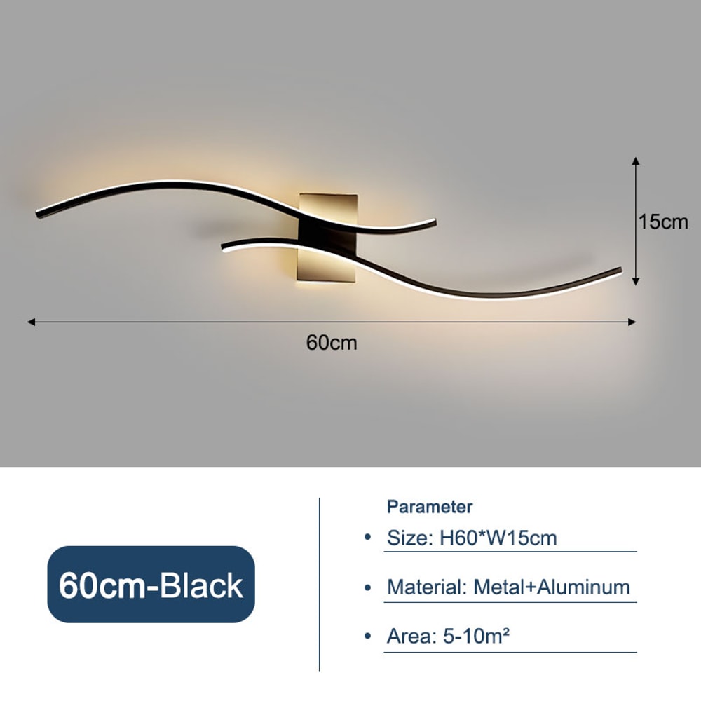 Aluminum Indoor LED Wall Lamps For Bedroom Corridor LED Wall Sconce Wall Lighting Fixtures For TV B 7