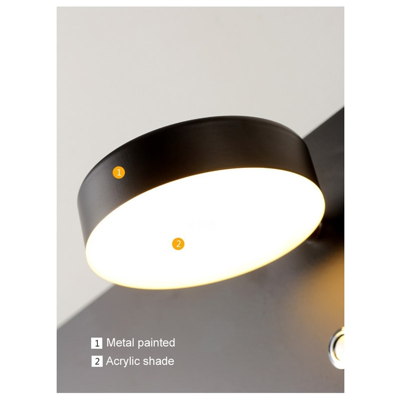 Interior LED Wall Light With Mobile Phone Charging USB Wall Lamp With Switch Bedside Reading Light 3