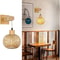 Natural Bamboo Lantern Wall Lamp HandWoven Rattan Wicker Chandeliers Wall Light Fixtures Bamboo Roo 4