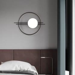black round wall lamp, modern led wall light, creative bedroom wall lamp, bedside led sconce, living room wall light