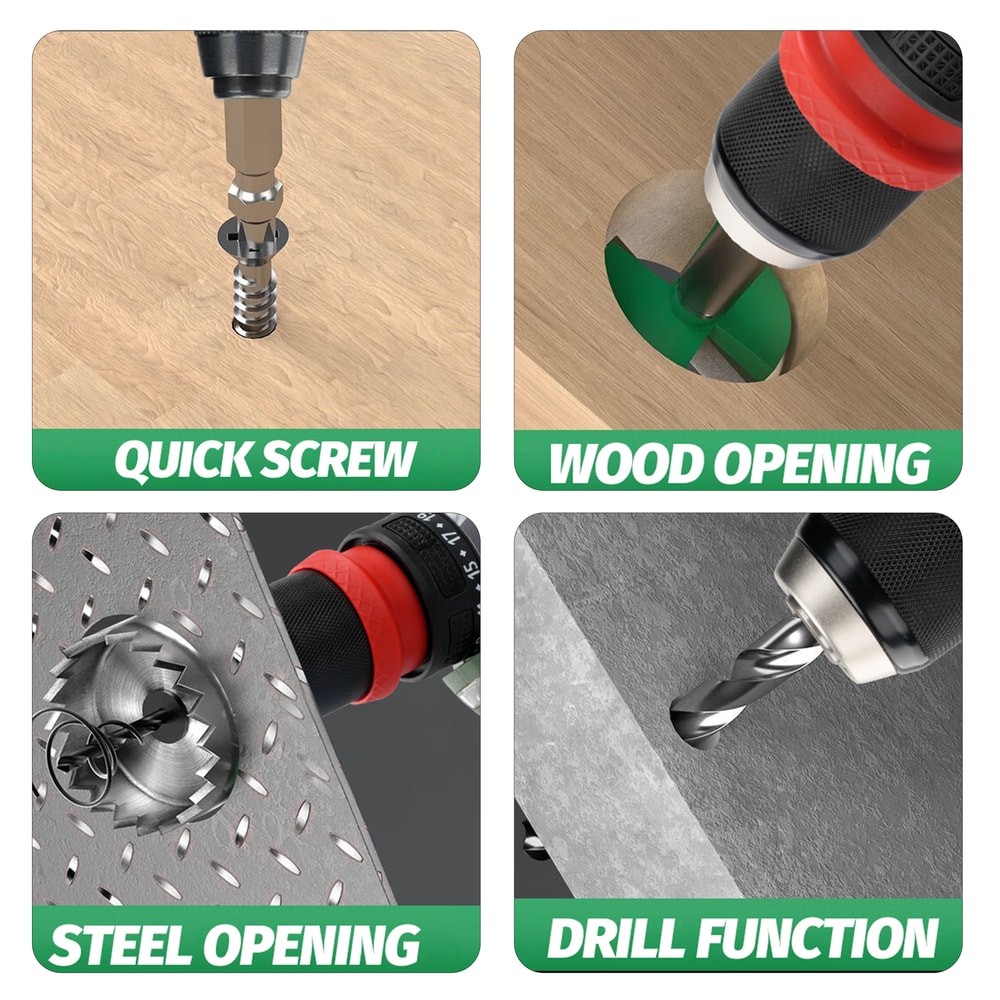 Cordless Brushless Electric Screwdriver Kit With FastCharging Battery LED Work Light Ergonomic Gri 4