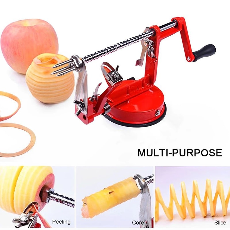 Stainless Steel HandCranked Fruit Peeler Potato Apple Peeling Machine With Suction Base For Kitchen