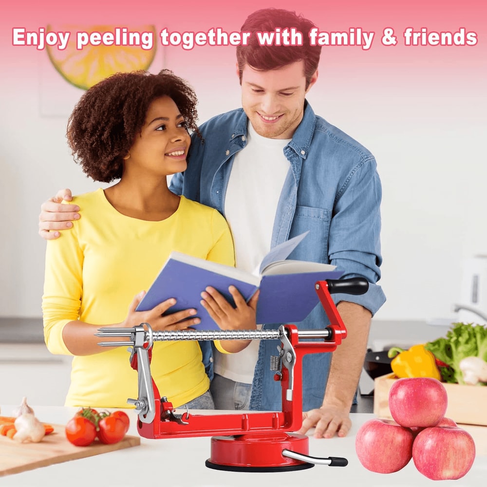 Stainless Steel HandCranked Fruit Peeler Potato Apple Peeling Machine With Suction Base For Kitchen 4