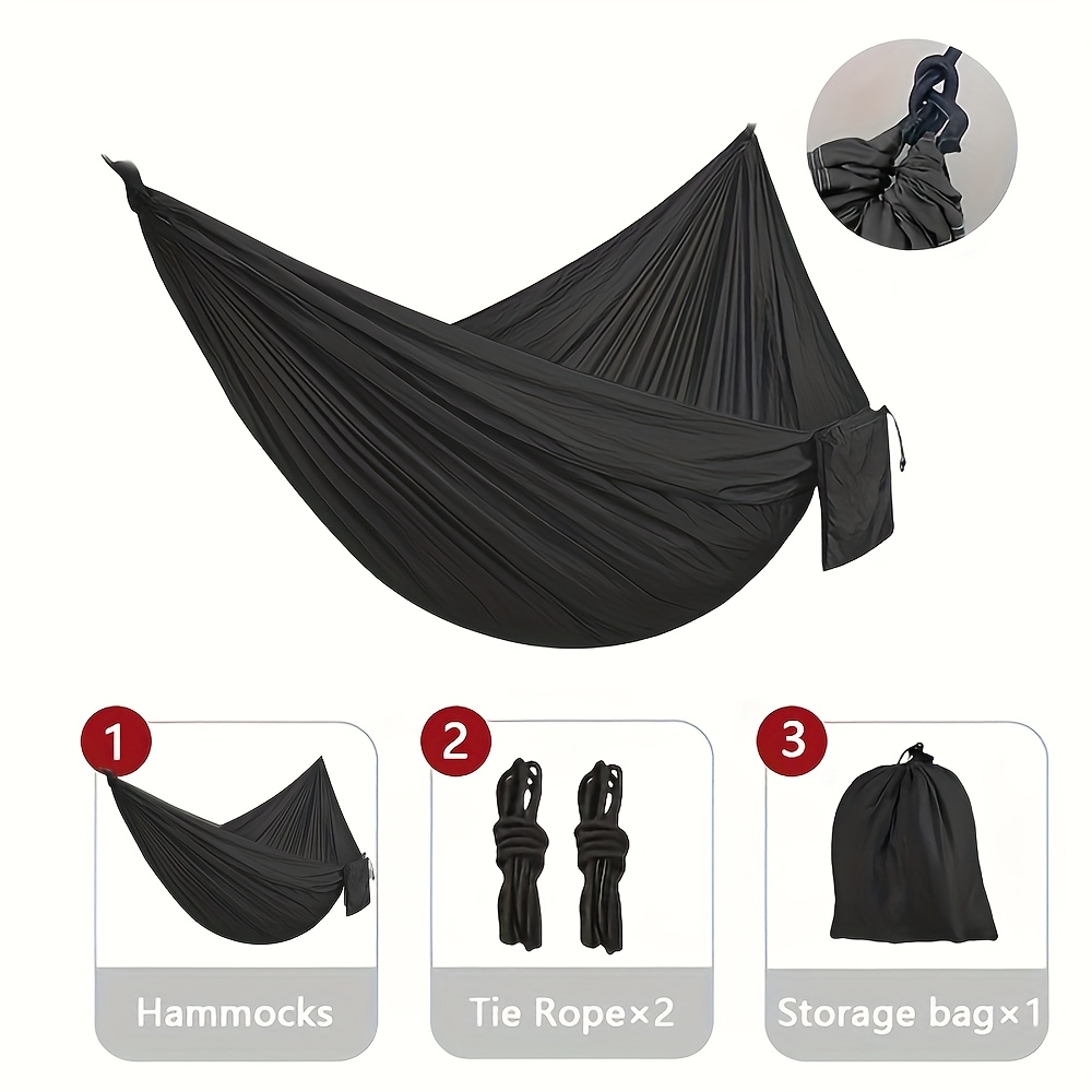 Portable Camping Hammock With Straps And Carry Bag For Beach Hiking And Travel 3