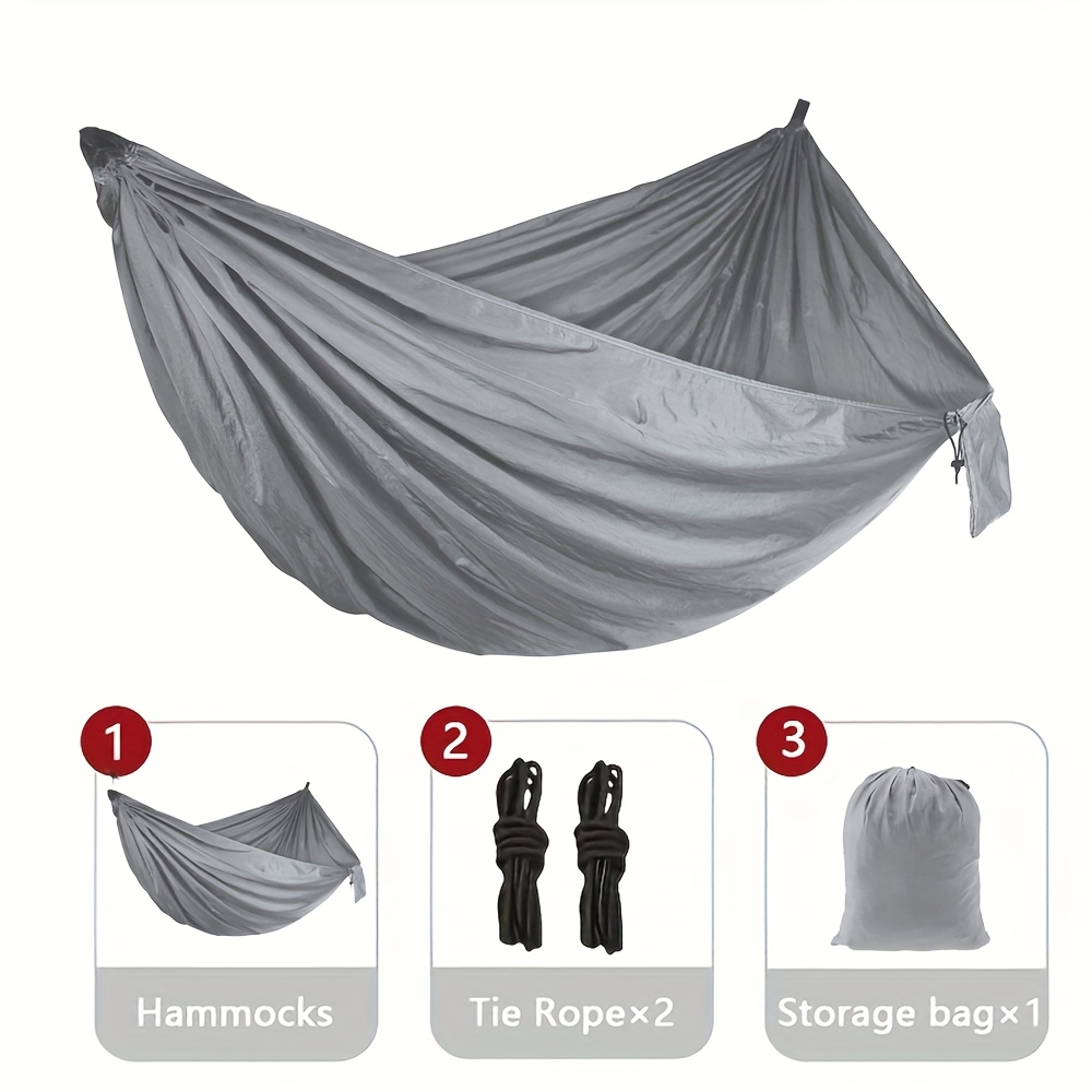 Portable Camping Hammock With Straps And Carry Bag For Beach Hiking And Travel 5
