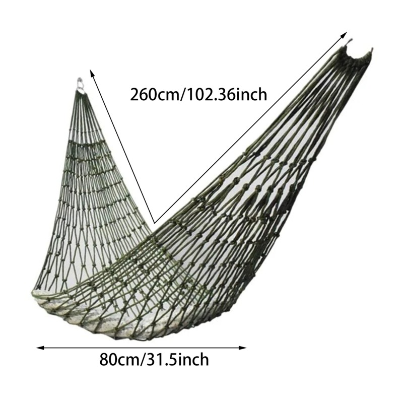 Breathable Camping Hammock With Mesh Net For Travel Beach And Backyard 3
