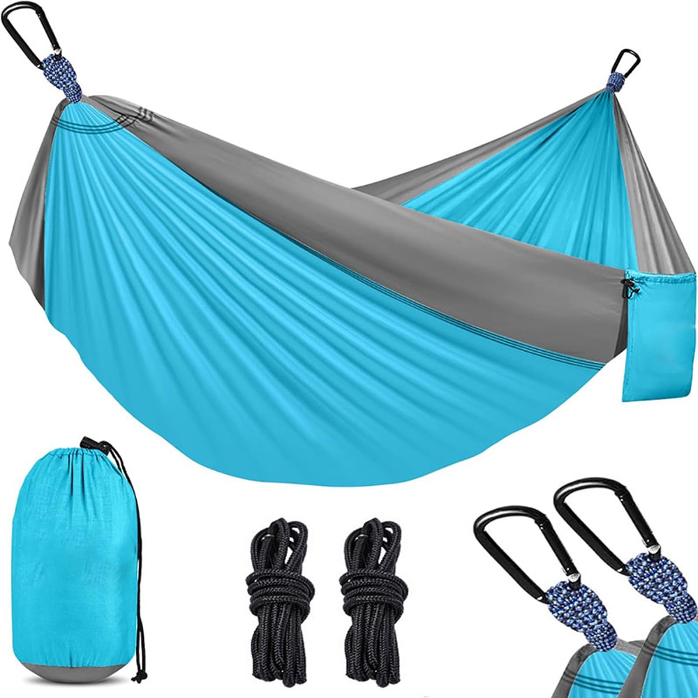 Portable Camping Hammock with Tree Straps and Carry Bag for Travel Beach Hiking