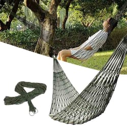 portable camping hammock with mosquito net for travel and outdoor relaxation