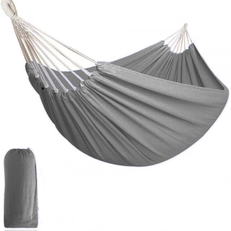 Extra Wide Person Hammock Portable Canvas Hammock For Beach Backyard Camping 3