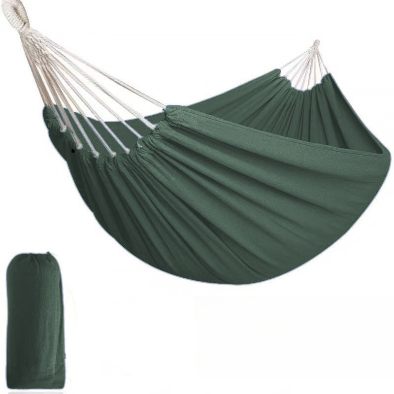 Extra Wide Person Hammock Portable Canvas Hammock For Beach Backyard Camping 4