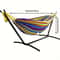Portable Double Hammock With Steel Stand For Adults Anti Roll Bars Carry Bag 2