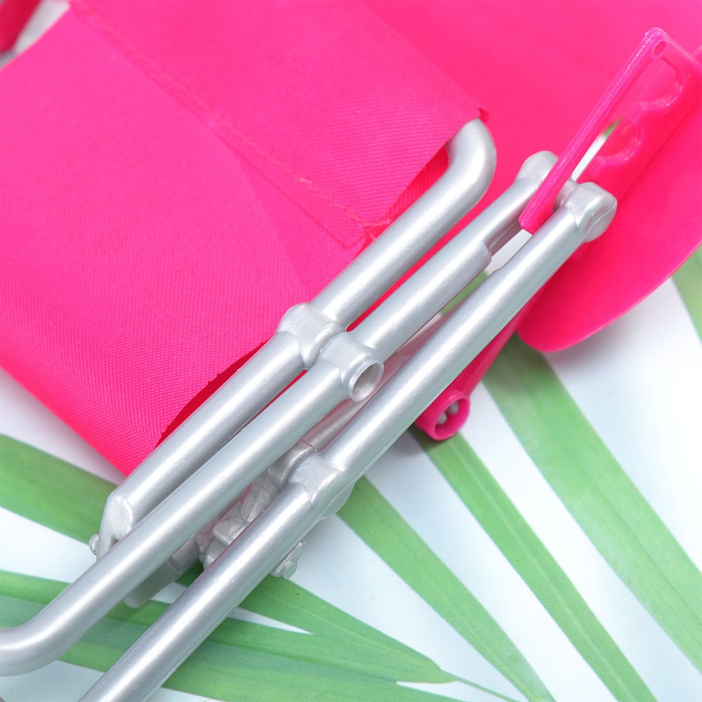 Miniature Beach Chair Set of Folding Dollhouse Lounge Chairs for Coastal Decor and Photo Props