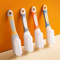 soft bristle shoe cleaning brush with long handle for shoes laundry and home use