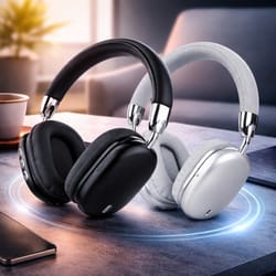 foldable bluetooth headphones with hi res audio deep bass and long battery life