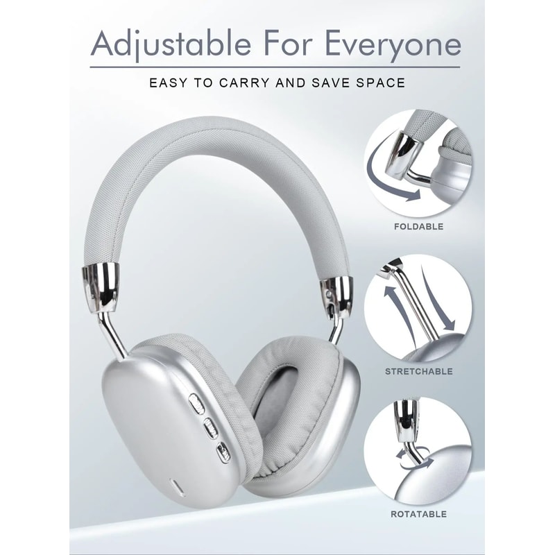 Foldable Bluetooth Over Ear Headphones With ANC And HD Mic 0