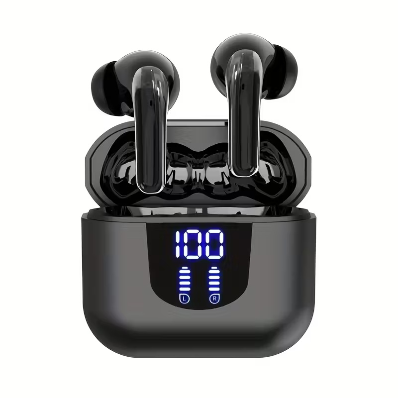 Deep Bass Wireless Earbuds with Noise Reduction and Low Latency Game Mode