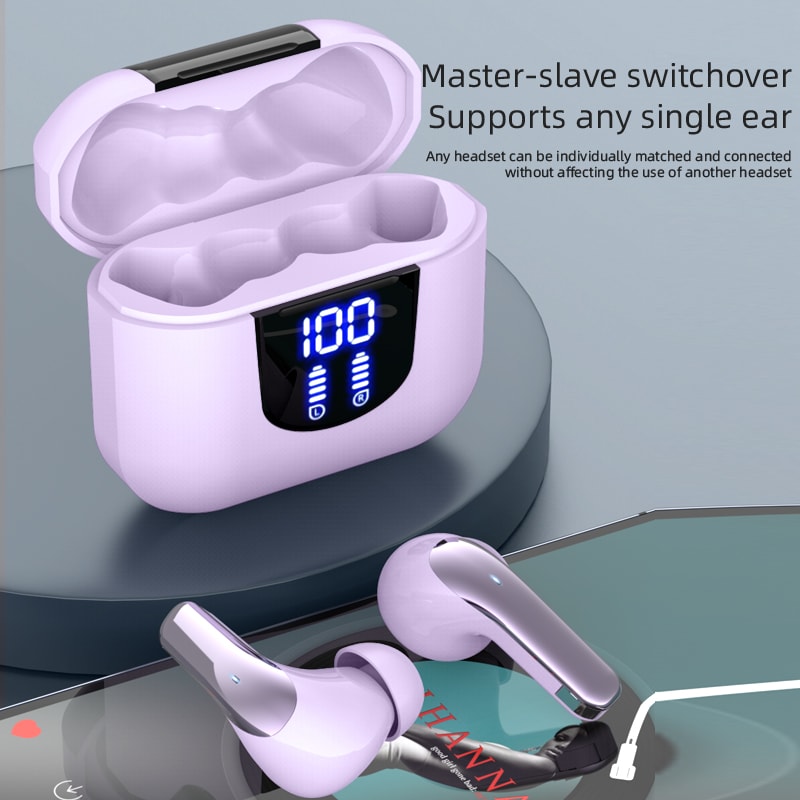 Deep Bass Wireless Earbuds with Noise Reduction and Low Latency Game Mode