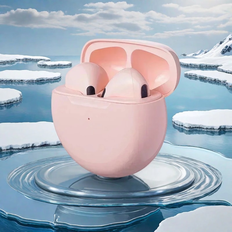 Wireless Earbuds with Mic and LED Charging Case