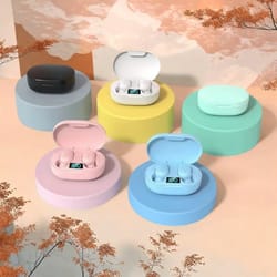 single ear bluetooth headset with microphone noise cancelling wireless earpiece for driving and work