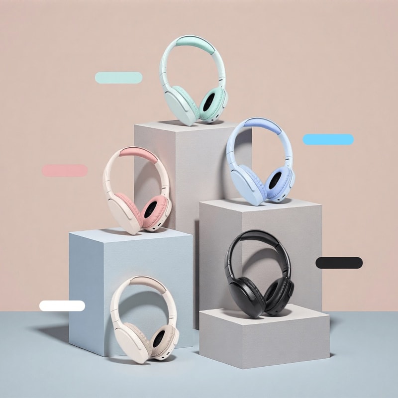 Deep Bass Bluetooth Over Ear Headphones with Mic and Long Battery Life