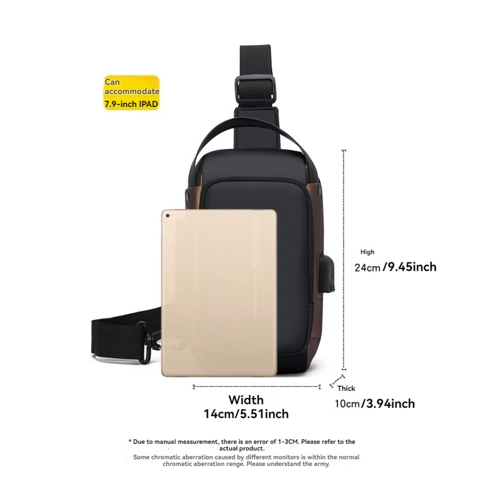 SecureCharge Waterproof Anti Theft Sling Bag With Lock For Travel And Commuting 3