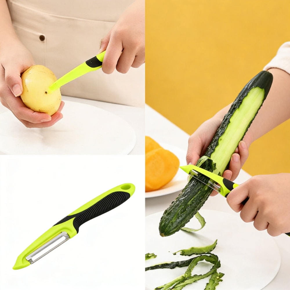 Stainless Steel Vegetable Peeler With Anti Slip Handle For Fruit And Potatoes 4