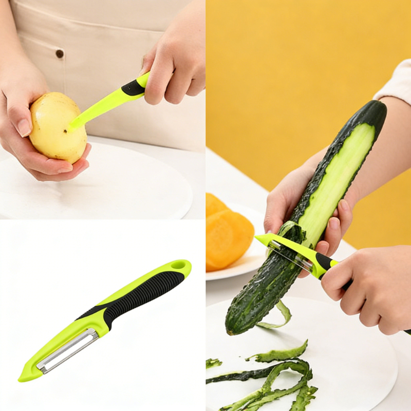 Stainless Steel Vegetable Peeler With Anti Slip Handle For Fruit And Potatoes 4