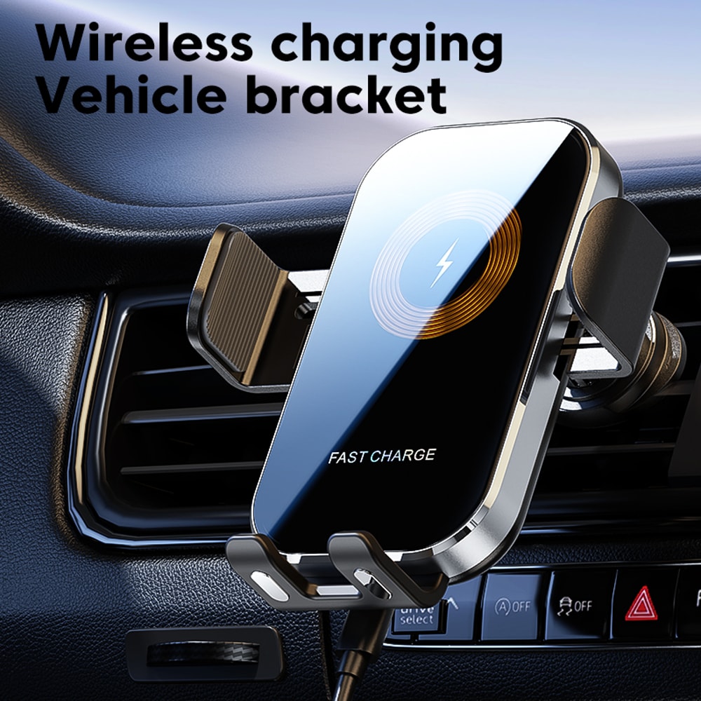 Smart Sensor Fast Wireless Car Charger & Auto Clamping Phone Mount