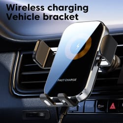smart sensor fast wireless car charger & auto clamping phone mount