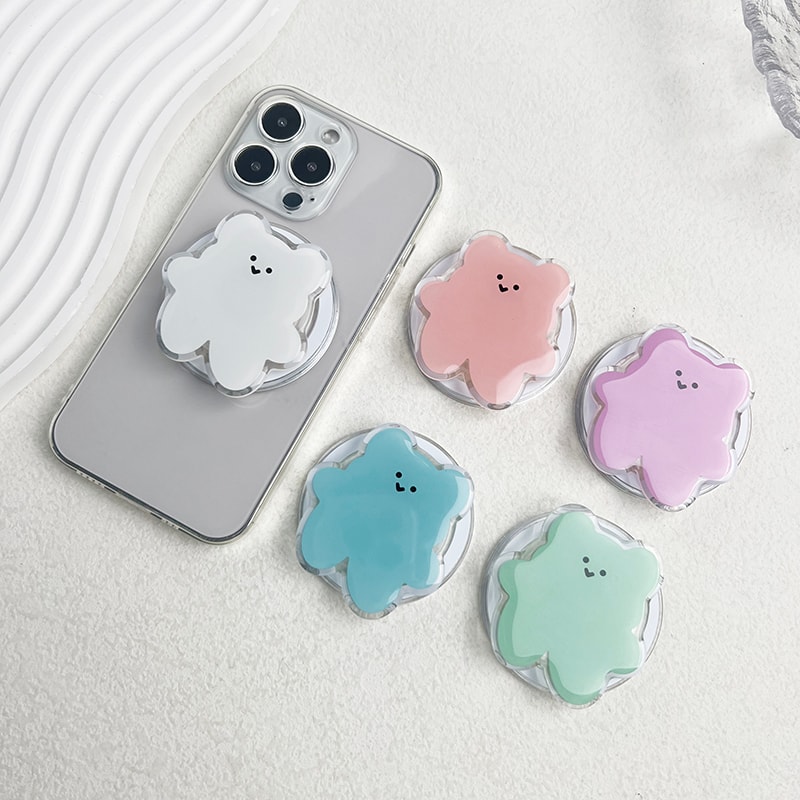 Cute Bear Magnetic Phone Grip Folding Stand and Finger Ring for MagSafe