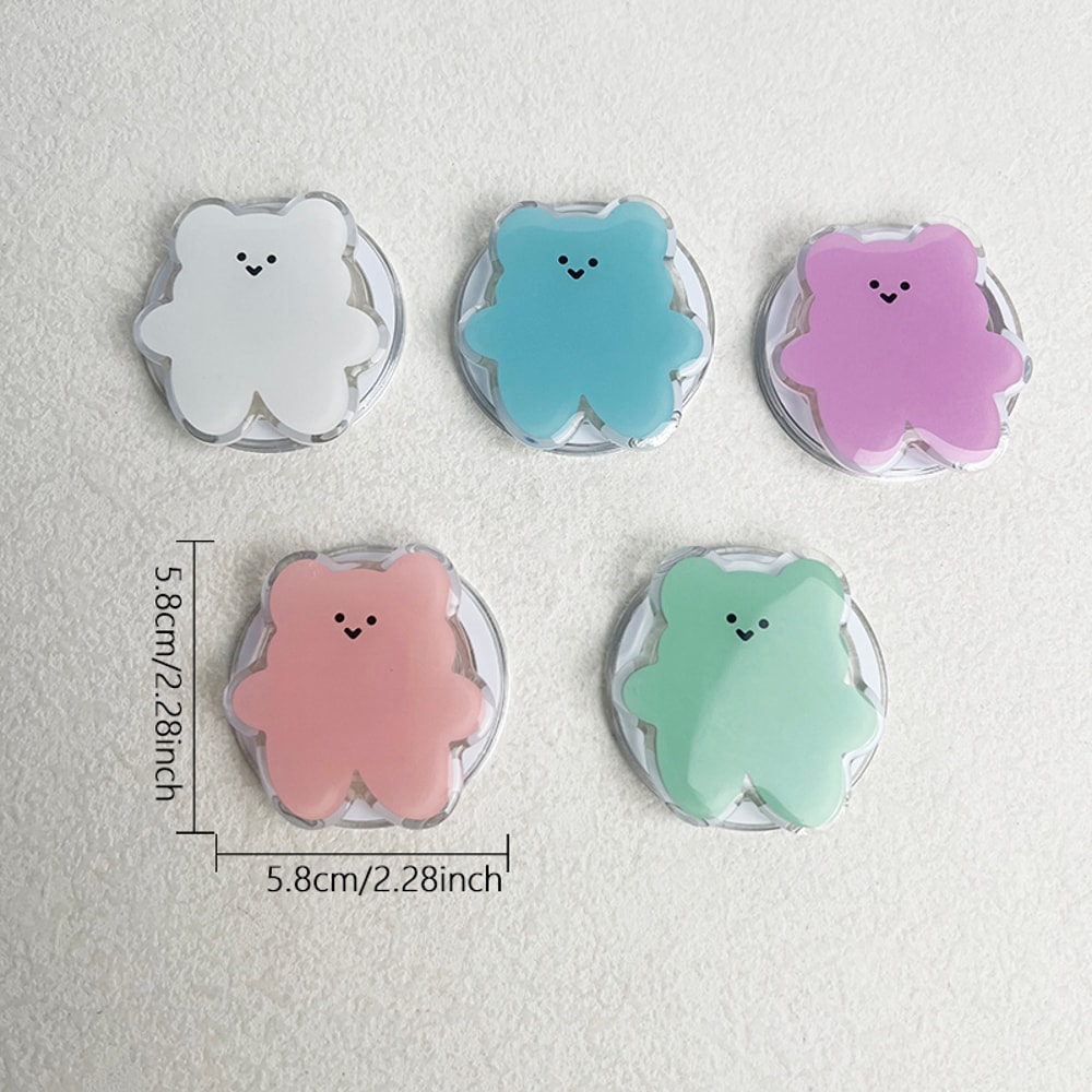 Cute Bear Magnetic Phone Grip Folding Stand and Finger Ring for MagSafe