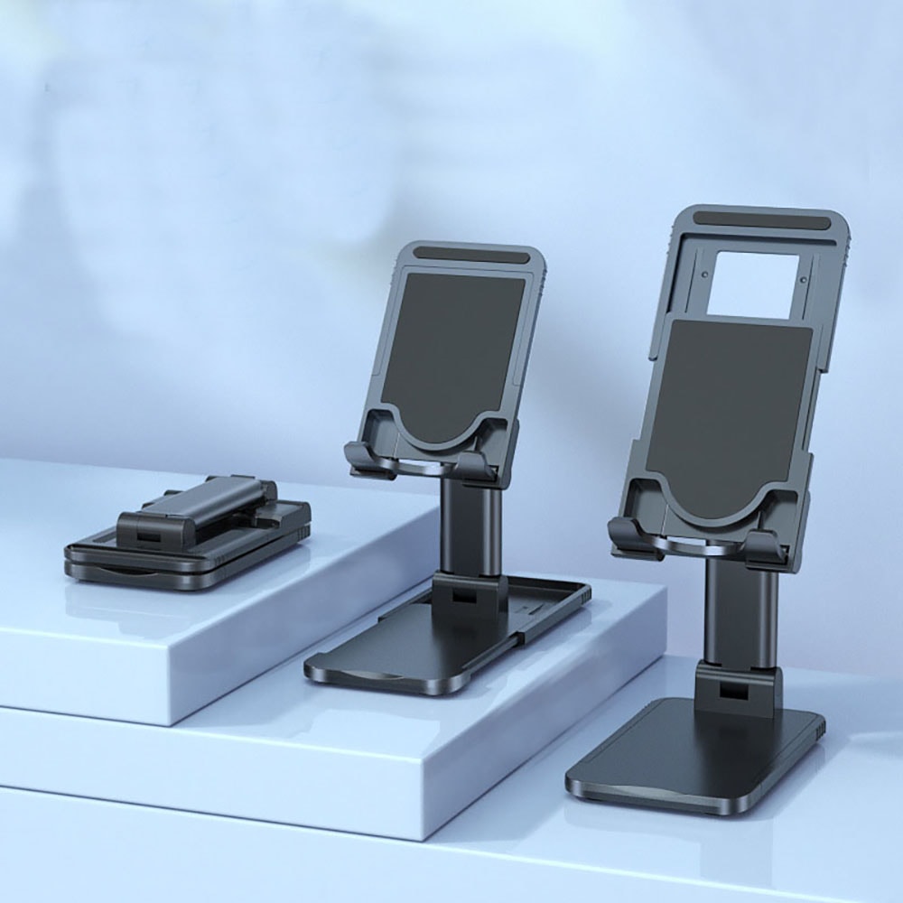 Adjustable Folding Desk Phone Stand & Portable Tablet Holder for Live Streaming