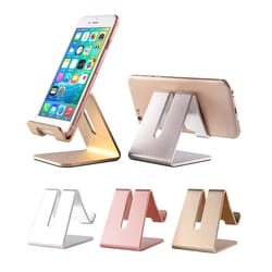 universal foldable desktop stand: adjustable phone and tablet holder for desk