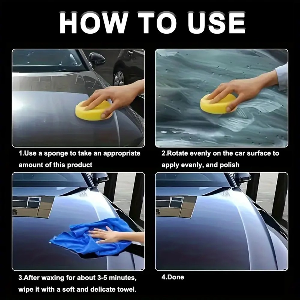 Black Pearl High Gloss Car Scratch Remover & Deep Shine Auto Wax