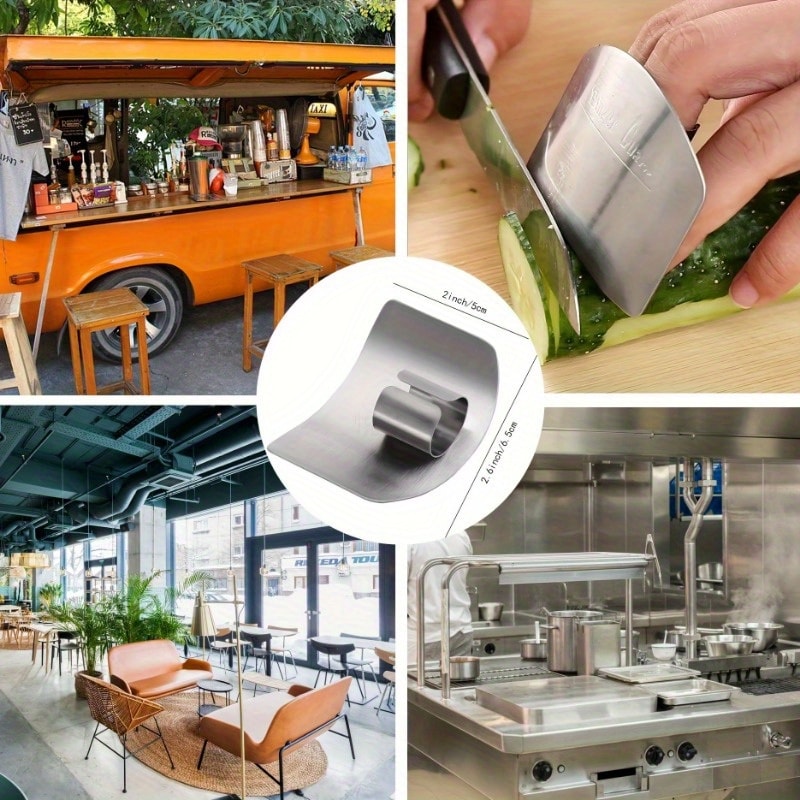 Stainless Steel Finger Guard for Cutting Professional Knife Safety Shield