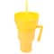 Stadium Tumbler with Snack Bowl and Straw Spill Proof Snack and Drink Cup