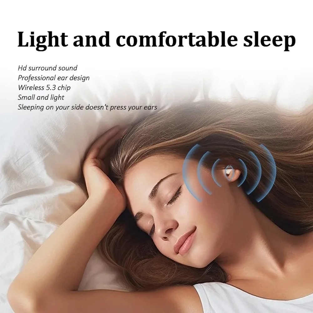 Mini Invisible Sleep Earbuds Ultra Lightweight Wireless Bluetooth Headphones For Side Sleepers 2