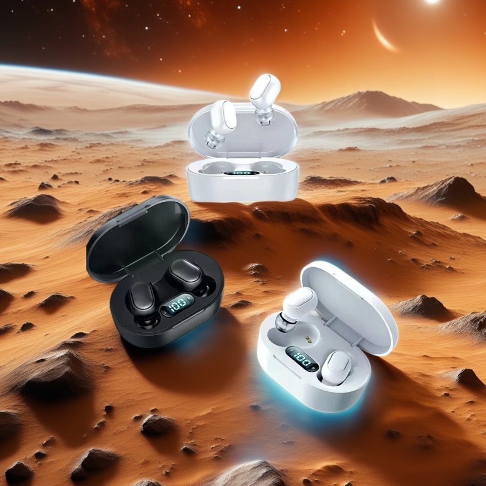 True Wireless Earbuds HiFi Stereo Sports Headphones with LED Battery Display