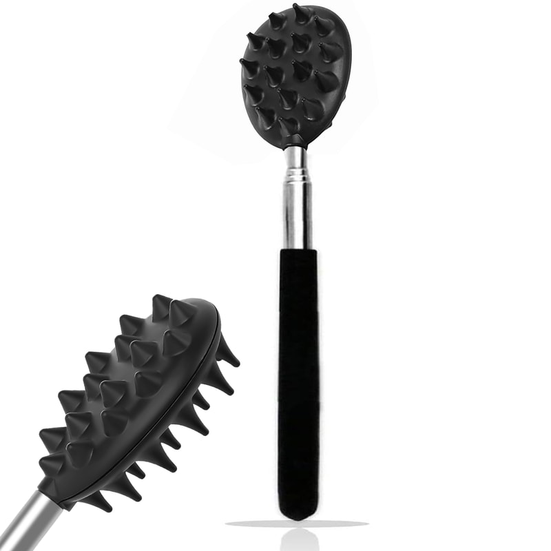 Cactus Extendable Back Scratcher with Dual Spike Itch Relief