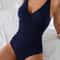 Plus Size Cross Front One Piece Swimsuit Push Up Tummy Control Swimwear 4