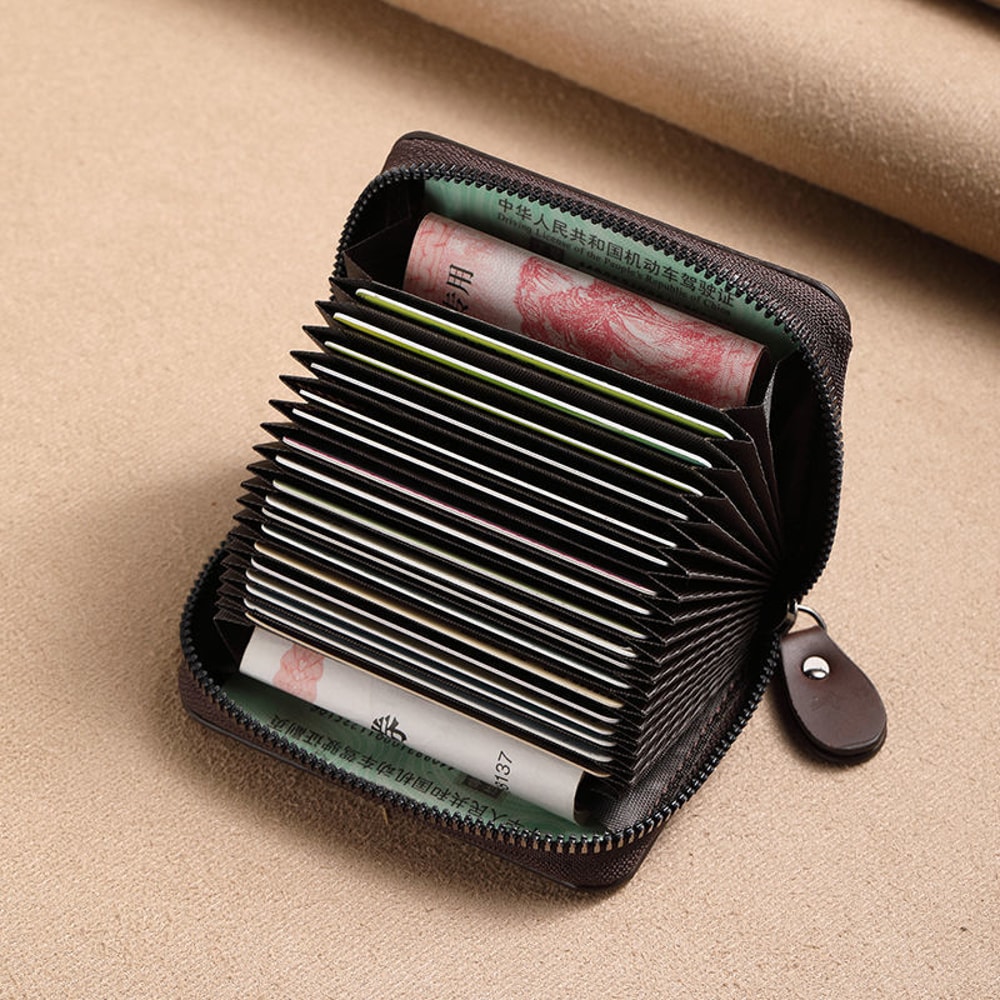 RFID Blocking Passport Wallet With Zipper Coin Pocket And Multi Card Holder 2