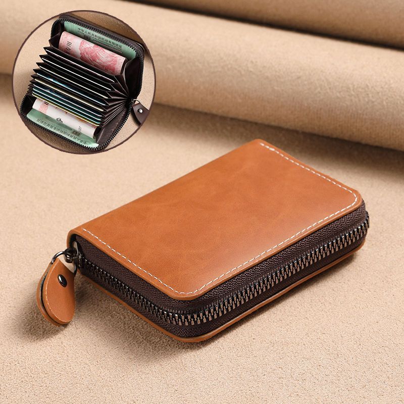 RFID Blocking Passport Wallet With Zipper Coin Pocket And Multi Card Holder 7