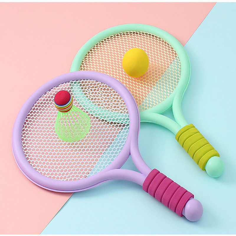 Kids Badminton Set for Children Lightweight Outdoor Racket Game with Balls and Shuttlecocks
