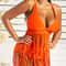 FringeGlow High Waisted Bikini Set With Tassel Detail And Push Up V Neck Top 6
