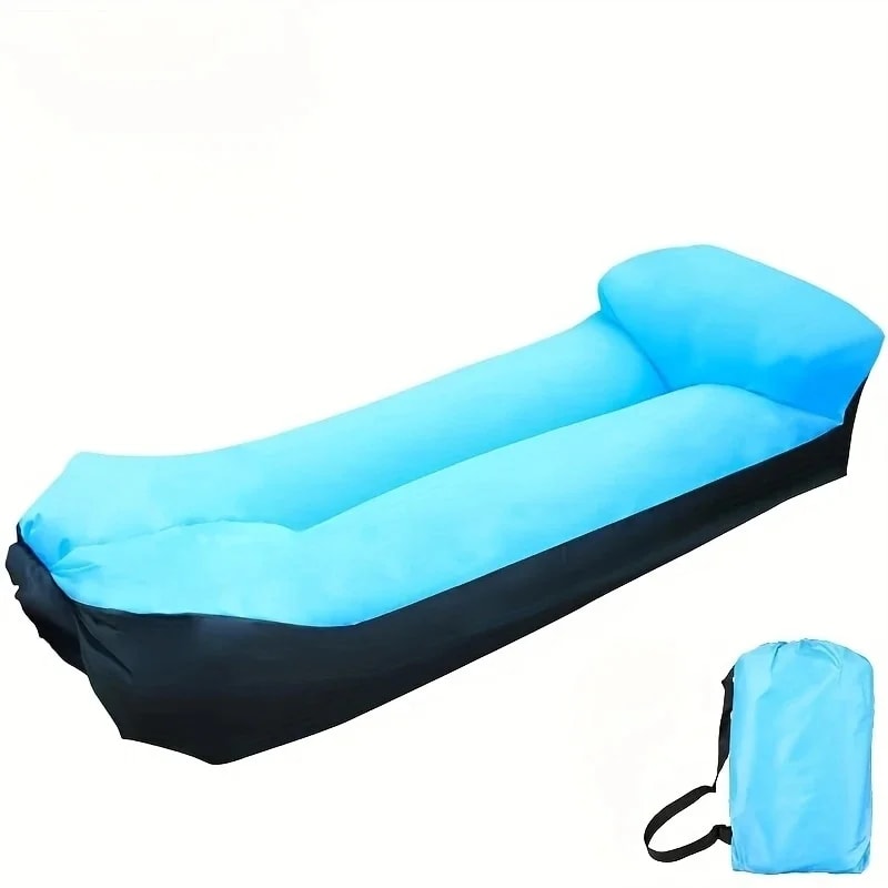Portable Inflatable Lounger With Pillow Waterproof Portable Air Sofa For Beach Camping Festivals 3